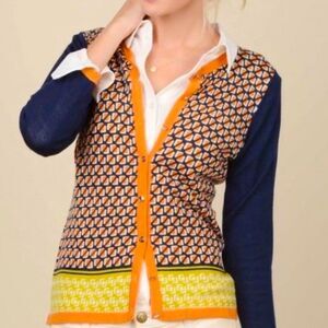 Spartina 449 Fair & Square 100% Merino Wool Cardigan Size Small